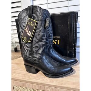 Dan Post Mens 7.5D Black Leather Western Cowboy Boots Mignon Corona DP2110R $205